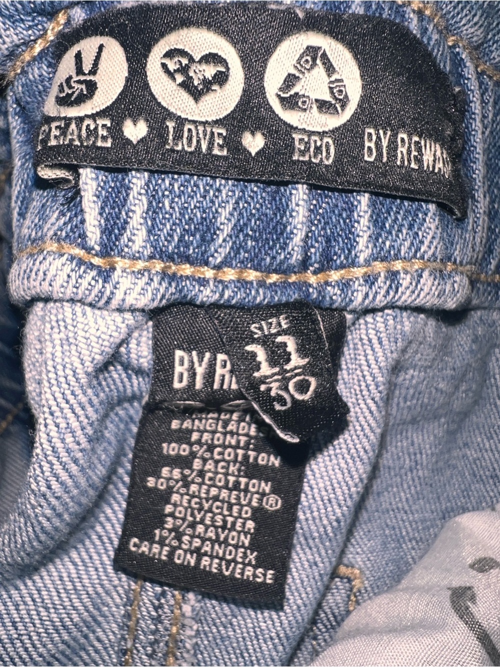 Rewash Light Blue High-Rise Distressed Jean Shorts - Picture 5 of 5